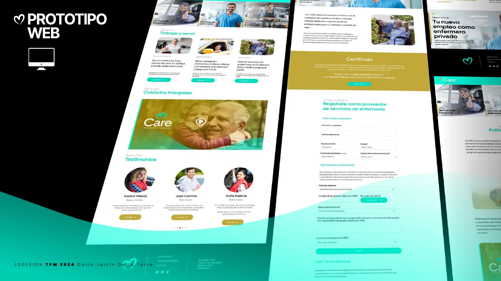 Prototipo del sitio web de CARE para registrar proveedores