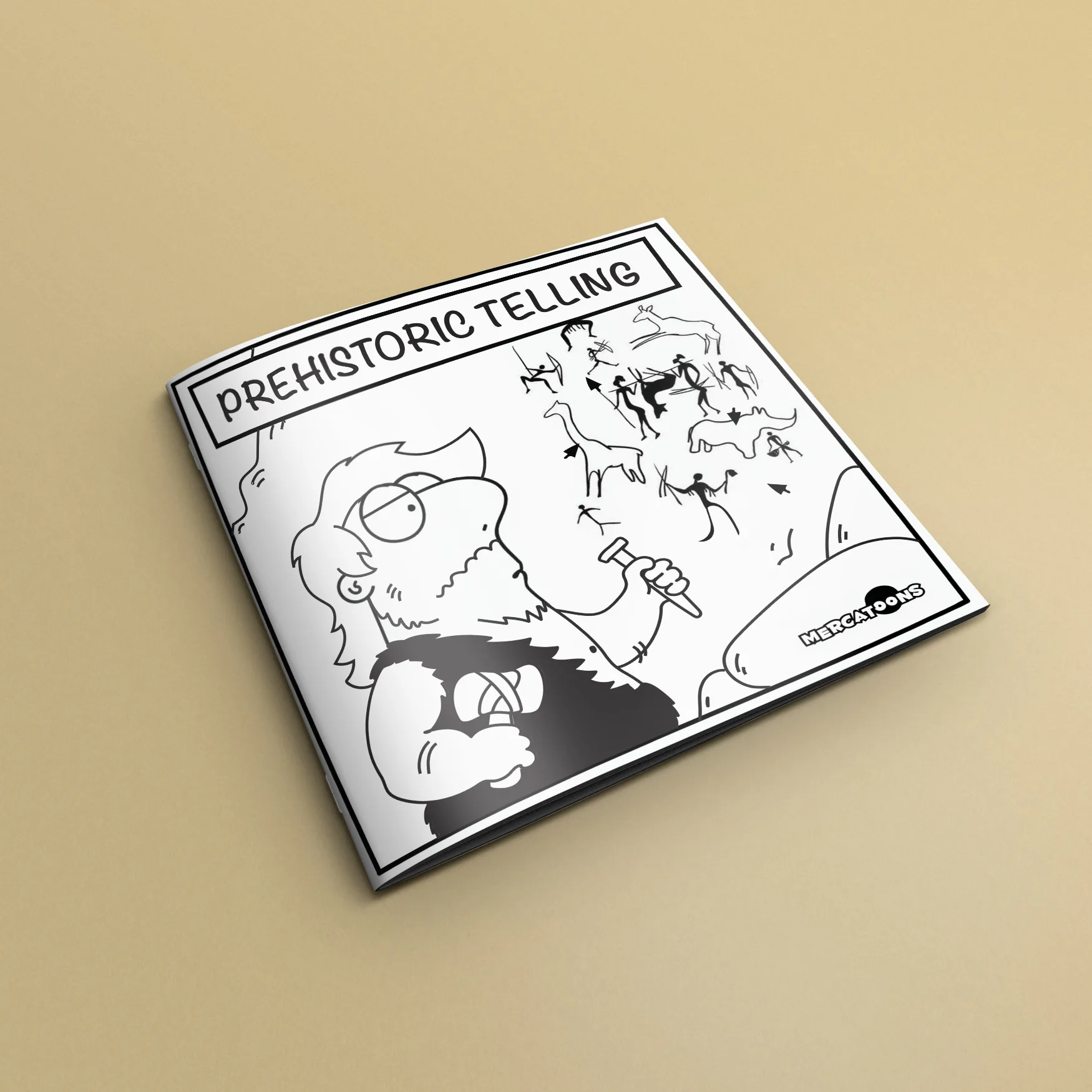 Portada del cómic Prehistoric Telling de la serie Mercatoons